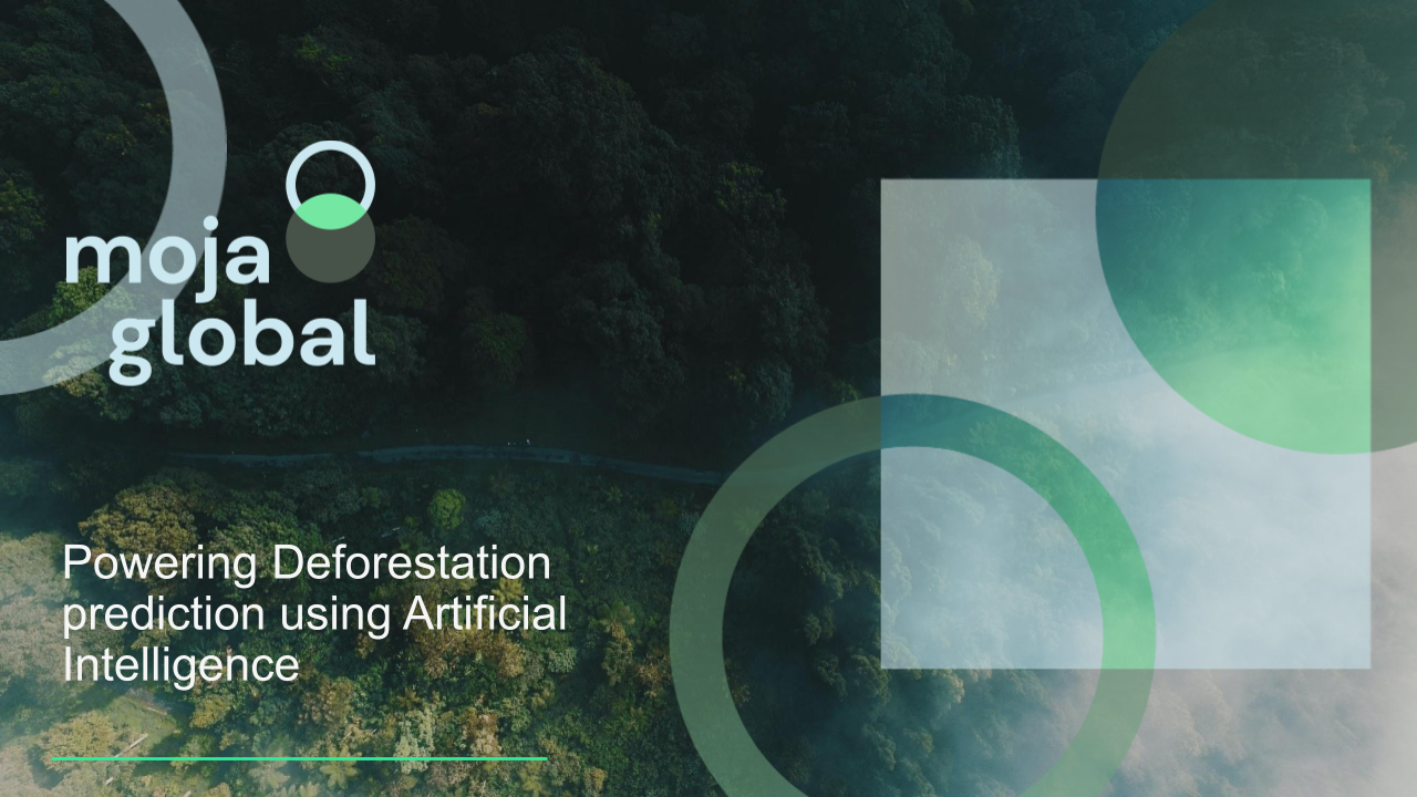 Cover Image for the case study titled `Powering Deforestation prediction using Artificial Intelligence`